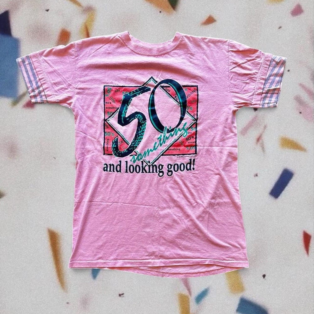 Funny Vintage 90s 1992 Pink Single Stitch Tee